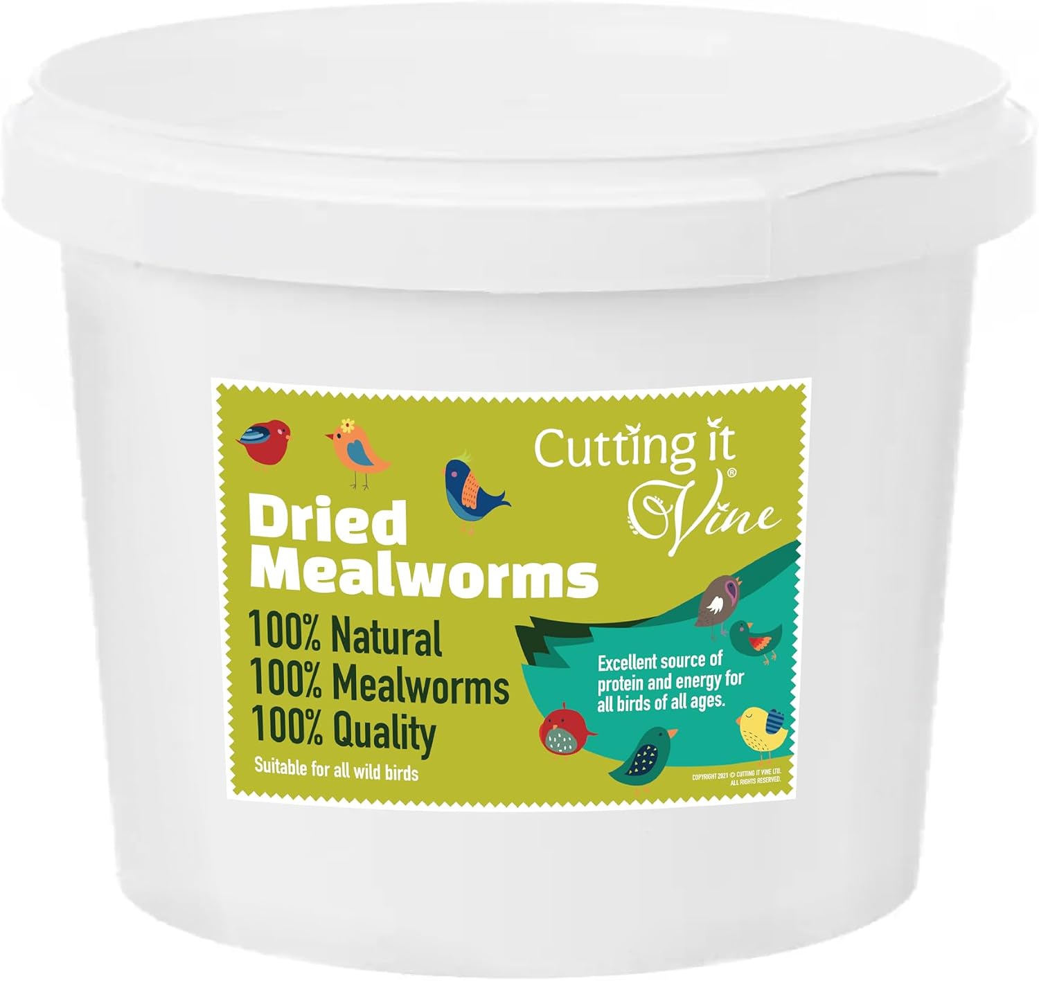 Dried Mealworms - Wild Bird Food 5L Reuseable Bucket (5L Tub)