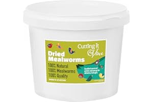 CUTTING IT VINE Dried Mealworms - Wild Bird Food 5L Reuseable Bucket (5L Tub)