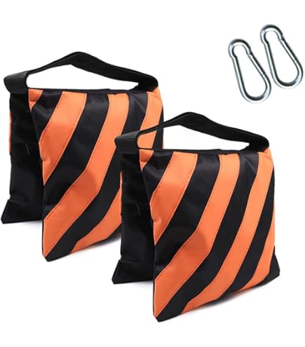 Sacchi Di Sabbia Per Fotografia - 2 Pezzi Vuoti Con Moschettoni Per Supporti Luci E Treppiedi - Foto 13