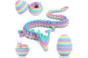 DONGGH 3D Dragon Egg Crystal Surprise - Articulated Dragon Fidget Toy for Executive Home Office Decor and Desk (Iridescent)