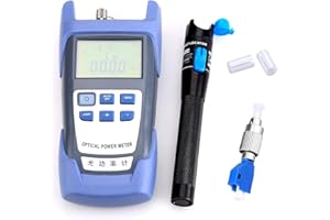 KELUSHI Glasfaser-Leistungsmesser, 1 km, visueller Fehlersuchgerät mit FC-LC-Adapter, Glasfaserkabeltester, Testwerkzeug für CATV, Telekommunikation, Technik, Wartung