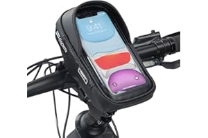 GADISTA® France, Sacoche Velo, Sacoche Guidon Velo étanche pour Smartphone sous 6,5 Pouces. Support Telephone Velo Universel avec écran Tactile et Espace de Rangement. Cadeau Homme Femme noêl