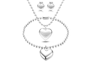 KALVICA Bridal Jewellery Set Adjustable Rhinestone Necklace Bracelet Drop Dangle Earrings for Bride Bridesmaid Crystal Cubic Zirconia Costume Party Prom Wedding Jewellery Set