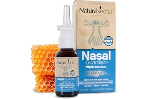 NaturaNectar - Bee Propolis Nasal Spray Saline Sinus Rinse & Relief - Pure Brazilian Propolis and Ingredients - Gentle and No Burning Sensation - Nasal Guardian - Ethical Beekeeping - 1 FL Oz - 1 Pack