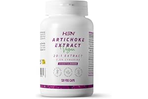 HSN Alcachofa 30000mg - Cynara scolymus - (2,5% Cinarina) por dosis diaria | 120 Cápsulas Vegetales | Extracto hoja de Alcachofa 20x Veces Más Concentrado | No-GMO, Vegano, Sin Gluten