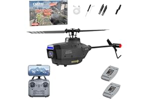NULA Helicóptero RC con Cámara 1080P, Helicóptero de Control Remoto C127AI 4CH 2.4G con Giroscopio de 6 Ejes - RTF