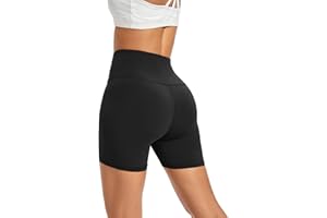 Promover Womens Sports Shorts Biker Yoga Shorts Running Pants High Waisted Leggings with Pockets Tummy Control Compression Shorts Non See Through Workout Cycling Summer Hot Pants