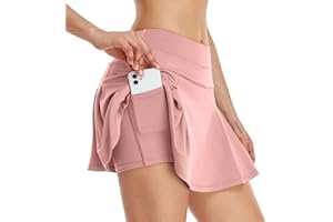 VUTRU Gonne da Tennis da Donna Gonna da Tennis a Vita Alta con Tasche Gonne da Corsa Gonna da Golf Sportiva con Pantaloni Interni Campus