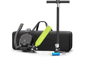 BigKing Scuba Tank with Mask, 0.7 L Capacity Cylinder Aircraft-Grade Aluminum, for Recreational and Professional Diving Adventures