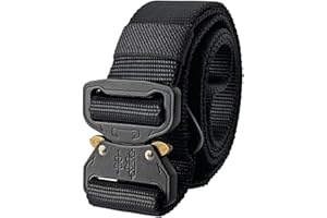 LBJR Cinturón Táctico Cinturon Trabajo Hombre Hebilla de Metal de Liberación Rápida