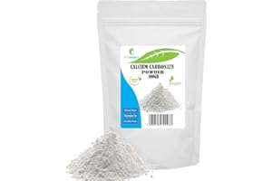 ETC COSMETIC`S CALCIUM CARBONATE Powder - 100 Gr - utilisé dans les formulations de maquillage minéral et comme abrasif doux pour les produits de soins bucco-dentaires.