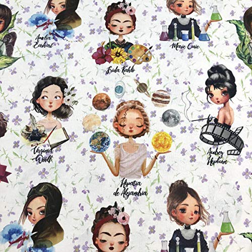 Tissu d'ameublement au mètre - Coton imprimé - Largeur 280 cm - Longueur au choix par 50 cm | Girl Power