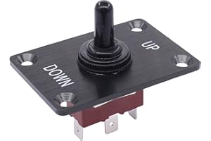 XtremeAmazing Marine Rocker Toggle Switches for Boat 12V 15A On Off On Up Down 3Pin Momentary Panel Control Trim Switch