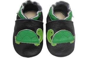 Bemesu Pantoufles en Cuir Chaussures rampantes pour bébés Pantoufles Filles et garçons Enfants Premiers Marcheurs en Cuir 0-24 Mois UE 18-24