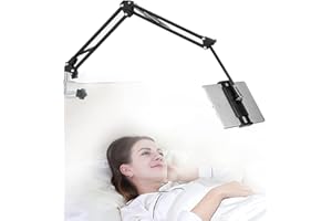 Raking Supporto per tablet da letto, regolabile e pieghevole, con rotazione a 360 gradi, per iPhone, iPad, cellulare, tablet, Kindle Fire o altri dispositivi da 4,7-12,9 pollici