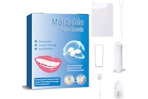 EIHI Kit Riparazione Dente, Denti Finti da Applicare da Soli, Applicabile per Cavità e Dente Scheggiati, Cemento per Denti, Granuli di Riparazione dei Protesi Dentaria Modellabili