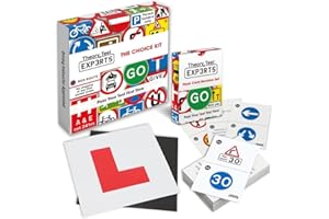 Theory Test Experts Choice Kit - 128 Road Signs Flash Cards 2024 UK + 2 x Magnetic L Plates - Driving Instructor Approved - Driving Test Gifts For Teenage Boys & Girls 16-18 Years