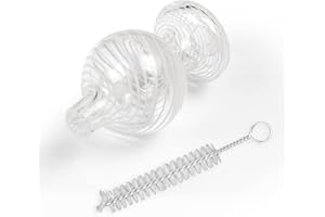 通用 Carb Cap Casquette en verre à quartz Spinner Cap pour Dab Rigs Banger (blanc)