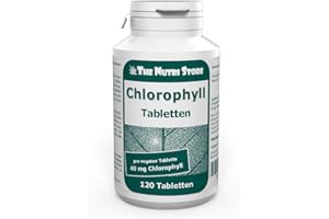 THE NUTRI STORE Chlorophyll 40 mg vegane Tabletten 120 Stk für frischen Atem und einen angenehmen Körpergeruch