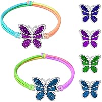 flintronic Pferde Armband, Stimmungsarmband mit Anhänger für Kinder, Wechselt die Farbe, Kinderarmband in leuchtenden Regenbo