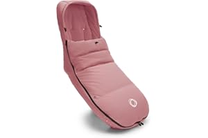 Bugaboo Saco de silla de invierno alto rendimiento y climas extremos, accesorio imprescindible para el carrito con capucha y cremallera bidireccional para mantener pies calientes en Evening Pink