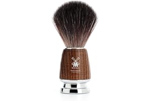 M MÜHLE MÜHLE Black Fibre Shaving Brush (100% Vegan) (Steamed Ashwood)