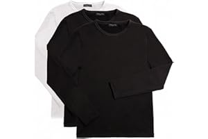 YSABEL MORA Pack 3 Camisetas Térmicas Mujer Manga Larga Cuello Redondo Retención de Calor Ideal Invierno Frío Primera Clase Interior Afelpado Comodidad Diaria