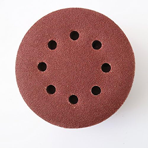 Yishower 50pcs 5" 8 Hole 1000 Grit Mix Sanding Disc Random Orbit Sandpaper Velcro Sander