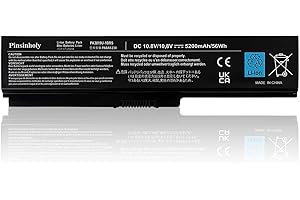 Pinsinholy PA3817U-1BRS PA3819U-1BRS Replacement Laptop Battery for Toshiba Satellite A660 C600 C650 C655 C660 C660D C665 C670 L700 L750 L750D L650 L670 P750 PA5184U-1BRS