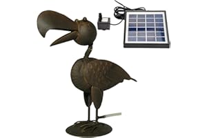 Storm's Gartenzaubereien Wasserspeier Vogel Kurt mit Solarpumpe