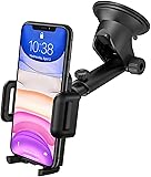 Car Phone Holder, Mpow Dashboard Windscreen Car Phone Mount, Universal Car Cradle with One Button Release&Strong Sticky…