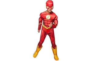 Rubie's Official DC Superhero The Flash Deluxe kostium dziecięcy, rozmiar średni, wiek 5-7 lat, wielokolorowy