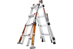 Little Giant Conquest Pro 4-stufige Leiter mit All-TERRAIN Auslegern und Sicherheitsschienen