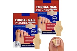 NAVESO Parches Reparador de Uñas, 42 Piezas Parches de Uñas Fungicida, Parches de Uñas de los Pies, Tratamiento Hongos Uñas Pies, Fungal Nail Patches para Reparación de Uñas Dañadas