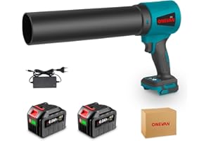 ONEVAN Turbo Gebläse Akku, 648km/h Bürstenlos Turbo Fan Luftgebläse mit 2 6.0Ah Akkus und Ladegerät, Blaskraft 2 KG, Elektrische Handgebläse Bläser, Wehende Blätter, Schnee, Schotter