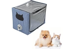 Sorandy Haustier-Vernebler, Nest, Katze, Hund, Zerstäubungsbox, Sauerstoffkammer, Zusammenklappbar, Freihändig Tragbar Inhalationsgerät Kleine Haustier-Verneblung Sauerstoff-Inhalationsbox