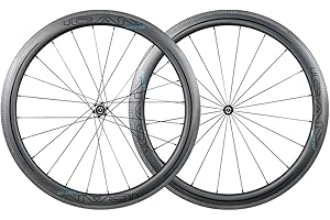 ICAN AeroS Series Juego de Ruedas de Bicicleta de Carretera de Carbono Súper Ligero, 700C Ruedas de Carbono 40mm / 45mm / 50mm / 55mm / 86mm Deep Clincher Tubeless Ready Straight Hub Sapim CX-Ray Spokes