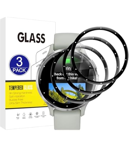 Protecteur D'écran Verre Trempé Pour Garmin Venu 3s - 3 Pièces, Anti-rayures 9H, Sans Bulles - Haute Sensibilité Tactile