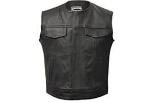 Skintan Leather Waistcoat in Black Opie