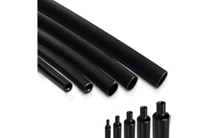 Taiyeestar Heat Shrink Tube with Adhesive (Diameter 19.1 mm x 3 Metres), 3:1 Heat Shrink Tube, Waterproof, Heat Shrink Tubing Black, Heat Shrink Tubes for Cable Insulation, Marking, Cable Bundling,