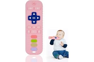 GUIGUZHJ Silikonowe pierścienie do gryzienia dla niemowląt, zabawka do gryzienia dla dzieci od 3 miesięcy, zabawka z pilotem do telewizora, do karmienia piersią, zabawka do kąpieli, dla 3-6-12 miesięcy