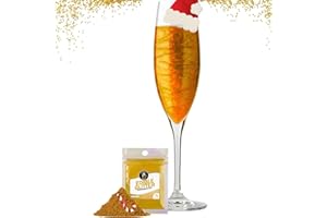 CAPPSTAN UK Twinkle My Drink® Gold Deluxe Edible Glitter for Drinks & Cake | Christmas Drink Decorations | Gold Edible Party Supplies | Cocktail Decor | 5g 25 Servings