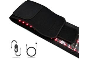 cabpay Red Light Belt - 660nm & 850nm Infrared Light for Legs, Back, Waist, Shoulders, Neck - Portable, Lightweight Wrap Device with Timer Settings for Women, Men(Black)