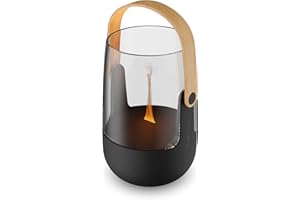 ‎STADLER FORM Stadler Form Aroma Diffuser & Laterne Sophie Little, mit Akku bis 7 h, Indoor und Outdoor geeignet, beleuchtet und beduftet, mit Flammen-Effekt, für ätherische Öle, schwarz mit Bambus-Griff