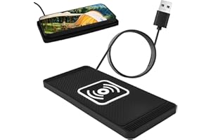 PAICREATE 15W Cargador Inalámbrico Coche Cargador Inalambrico Coche con Almohadilla Antideslizante Carga Rápida Qi Compatible Universal para para iPhone 16 15 14 13 12 11 Pro MAX Samsung S24