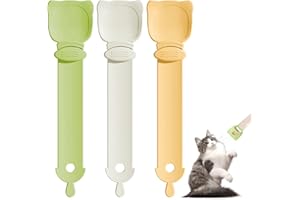 DEILONIE Cat Treat Spoon, Cat Strip Squeeze Spoon, Happy Spoons for Cats Treats, Pet Feeding Spoons, Pet Food Feeder for Liquid Snack (3 Colors)