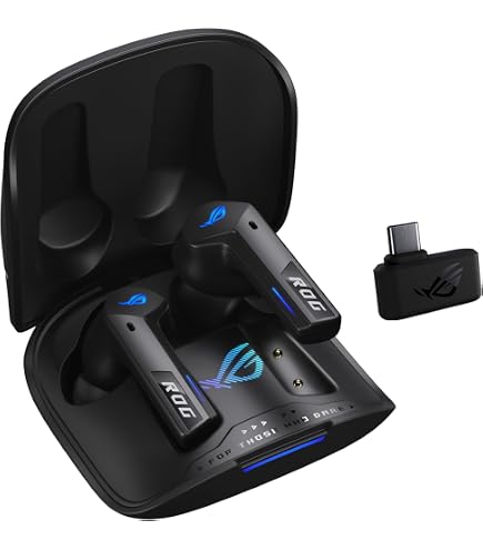 ASUS ROG Cetra 90YH03G1-B5UA00 - Auriculares Inalámbricos Con Cancelación De Ruido Para Juegos, Bluetooth Negro De 5.0 A 4.5 Horas De Duración De La Batería/17 Horas En Total Con Funda De Carga