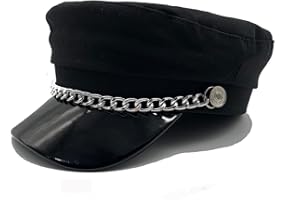 Willheoy Donna Cappello con Visiera e Nastro Intrecciare Berretto Britannico Cappello Marinaio Adulti Retro