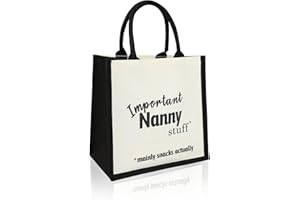 Brikabia Mothers Day Gifts for Nanny, Nanny Birthday Gifts, Canvas Tote Bag For Nanny, Birthday Gifts For Nanny From Grandchildren