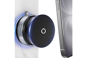 ALAFLY Magnetische Handy Saugnapf Halterung [360° Drehbare] Vakuum Handyhalterung Kompatibel mit MagSafe für Dusche, Küche, Fitnessstudio, Glas, Spiegel, Autodisplay, Glatte Oberfläche – Schwarz